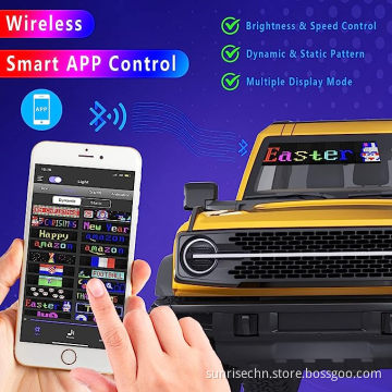 APP-Controlled Flexible LED Scroll Sign Display for Car Windows and Shop Use: Animation LED Matrix Panels